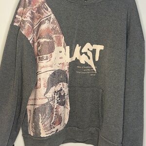 Gray Graphic Men's Sweater